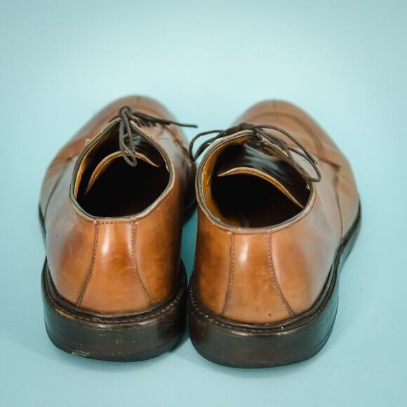 Allen Edmonds Size 9.5 D Wide Brown Leather Walton Lace Derby Dress Shoes - Picture 3 of 7